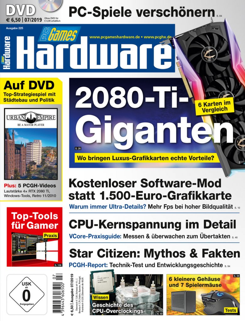 [27/05/2019] PCGH Ausgabe #225 07/2019:&nbsp; DVD-Cover