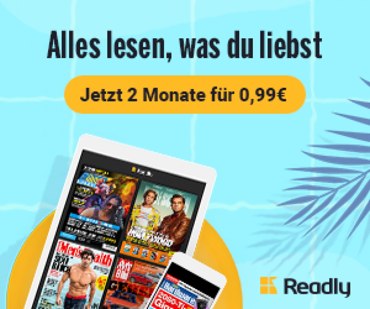 [27/06/2019] Readly - jetzt zwei Monate zum Vorzugspreis von 0,99€ testen!