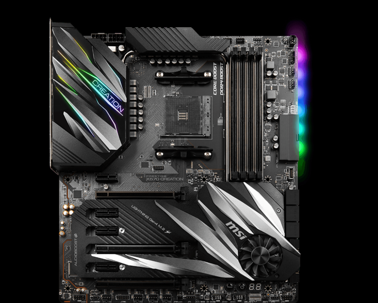 [04/06/2019] MSI Prestige X570 Creation: Mainboard-Flaggschiff für Ryzen 3000 mit 12 × USB 3.1 hinten (7)