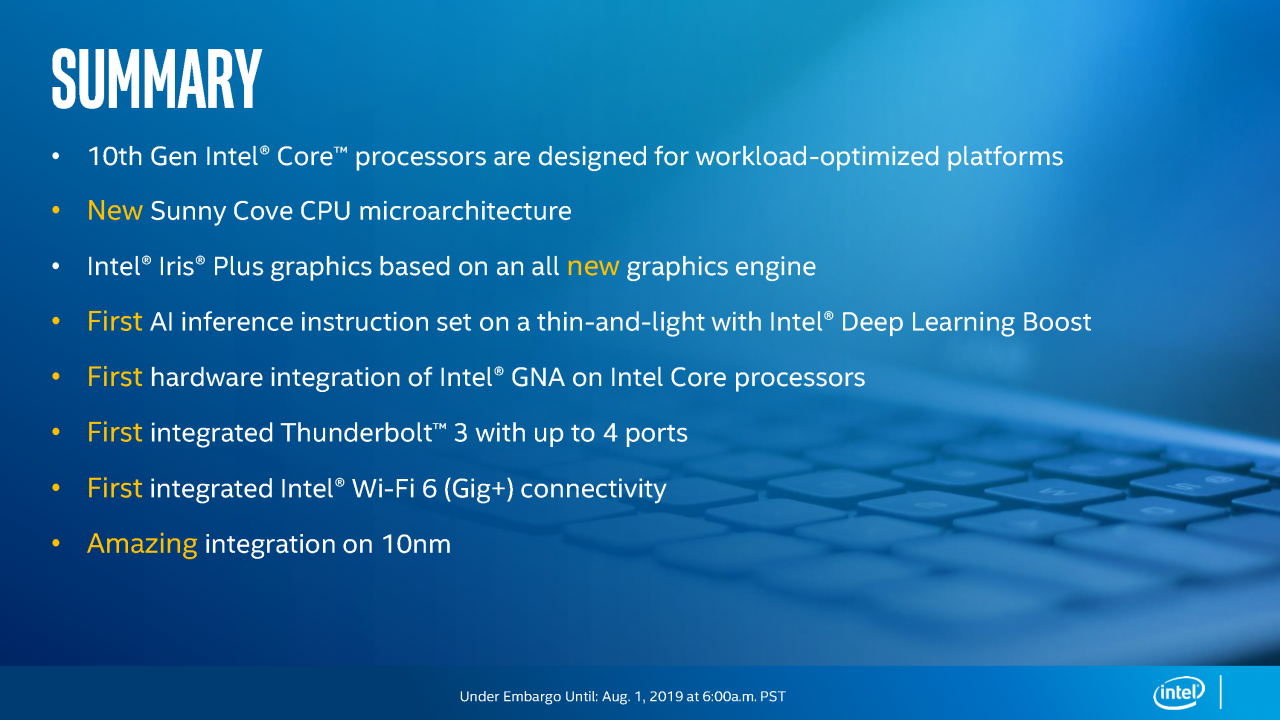 [31/07/2019] Intel Core i-10000: Übersicht der neuen Architektur Ice Lake (2)