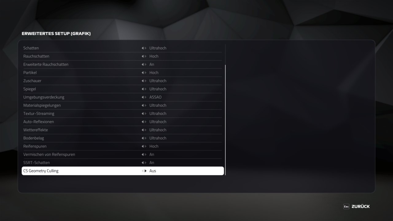 Grafikmenü - Erweitertes Setup 2 (DX12)