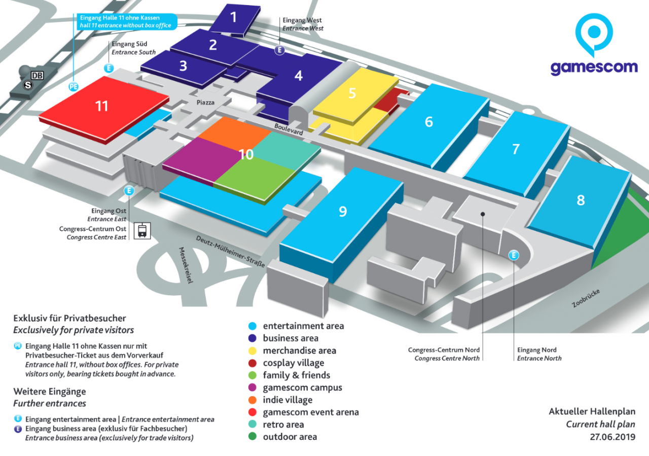 [18/07/2019] Hallenplan Gamescom 2019