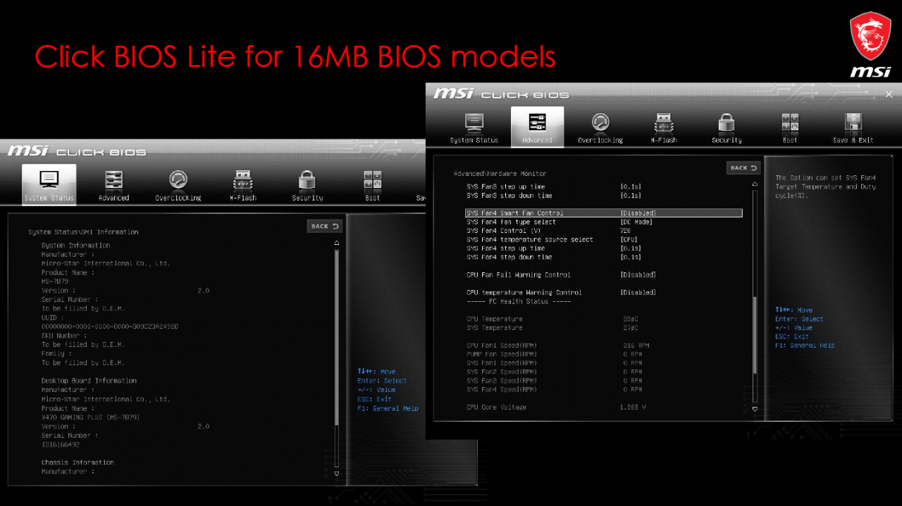 [09/07/2019] Click BIOS Lite: Leider fehlt in den bisherigen Beta-Versionen auch der RAID-Support, die minimalistische Oberfläche wurde von der Presse aber sogar positiv aufgenommen. MSI prüft unsere Anregung, den Modus auch auf 32-MiB-X570-Boards anzubieten. :-)