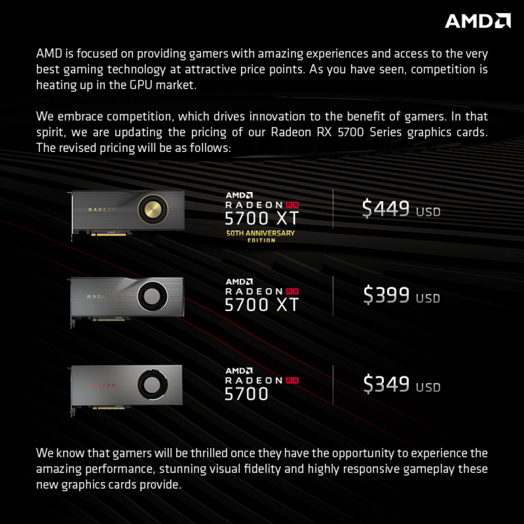 [06/07/2019] Preissenkung für Radeon RX 5700 (XT): AMD betont attraktive Preise - wurde Nvidia veräppelt? (1)