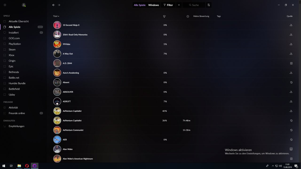 [13/08/2019] Gog Galaxy 2.0: List-View Gog Galaxy 2.0