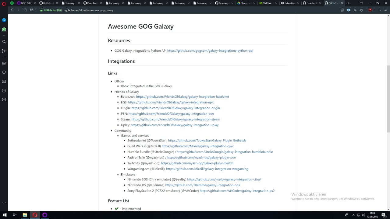 [13/08/2019] Gog Galaxy 2.0: Github Extensions