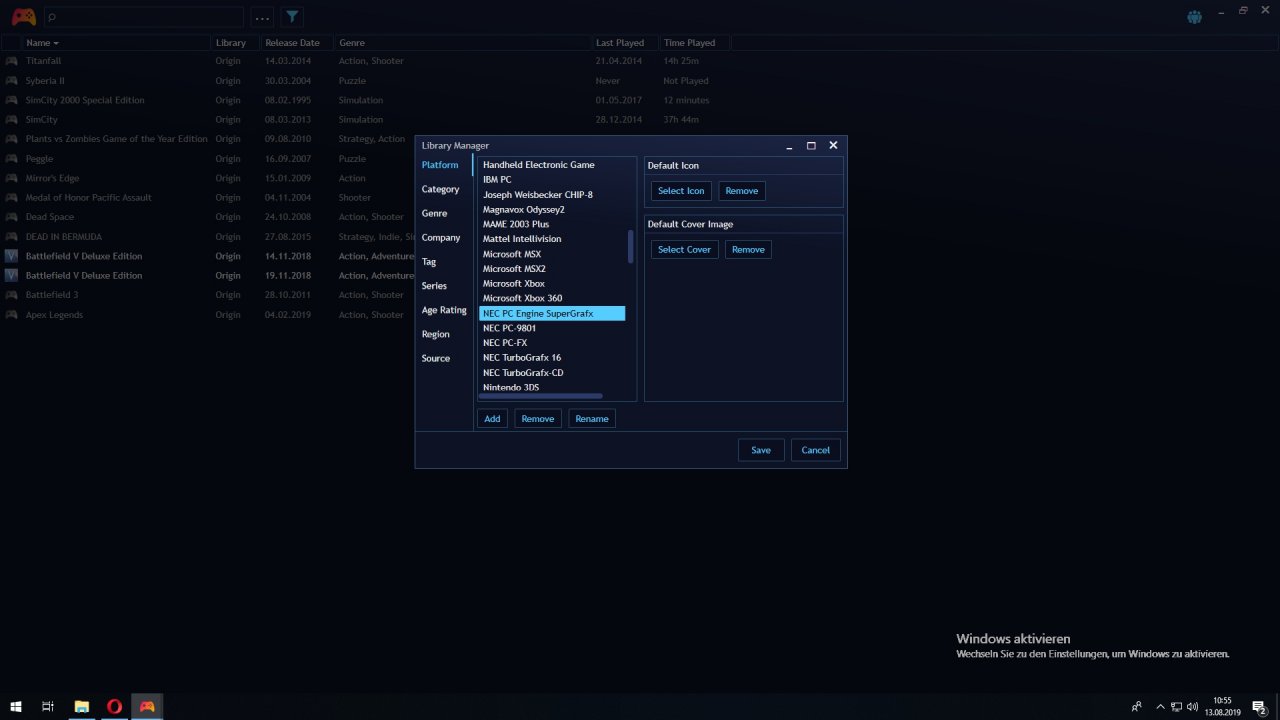 [13/08/2019] Gog Galaxy 2.0: Emulatoren in Playnite