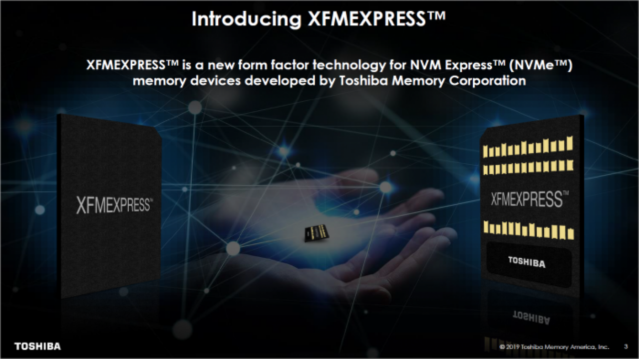 [07/08/2019] XFMExpress: Toshiba präsentiert neuen SSD-Formfaktor in Speicherkartengröße (1)