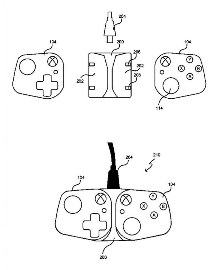 [12/08/2019] Abnehmbarer Xbox Mobile Controller (Patentschrift: US10348108B2)