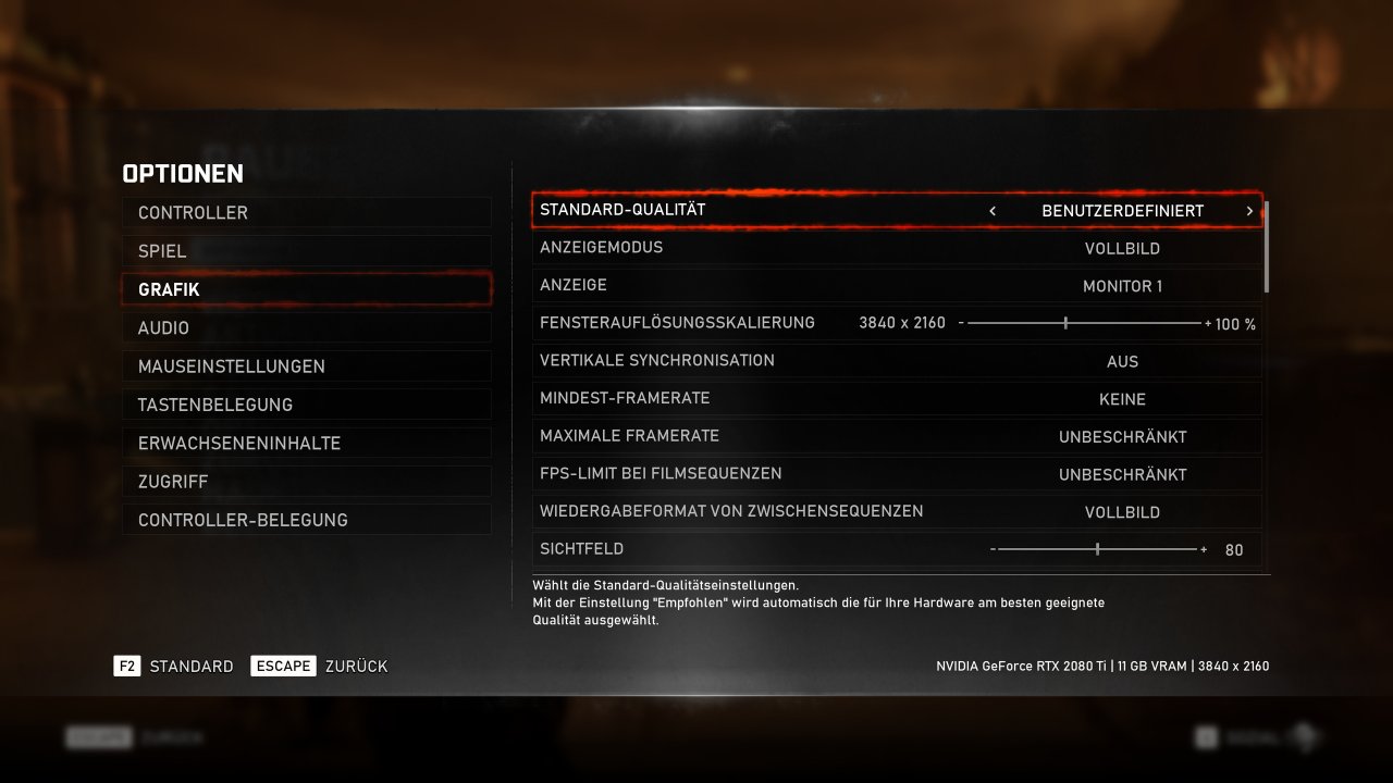 Gears 5 PC Grafikoptionen 1
