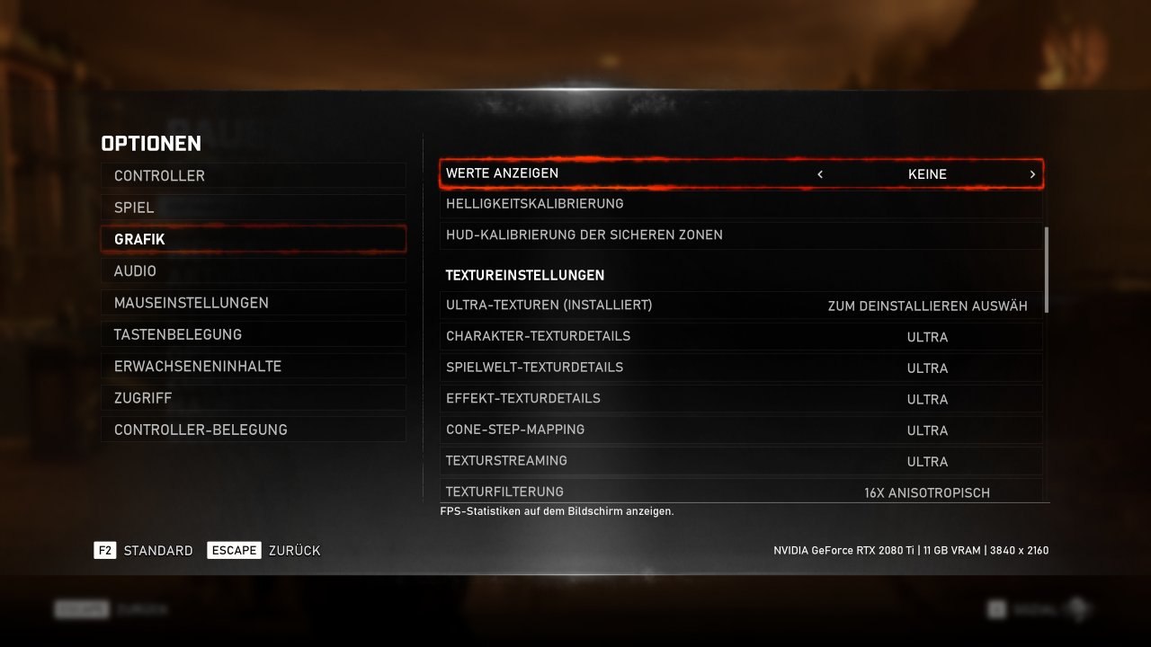 [04/09/2019] Grafikoptionen auf dem PC bei Gears 5.