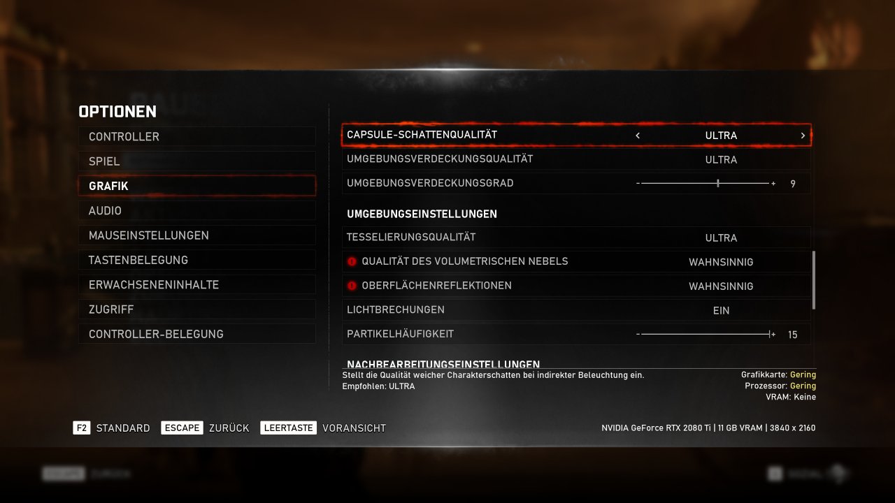 [04/09/2019] Grafikoptionen auf dem PC bei Gears 5.