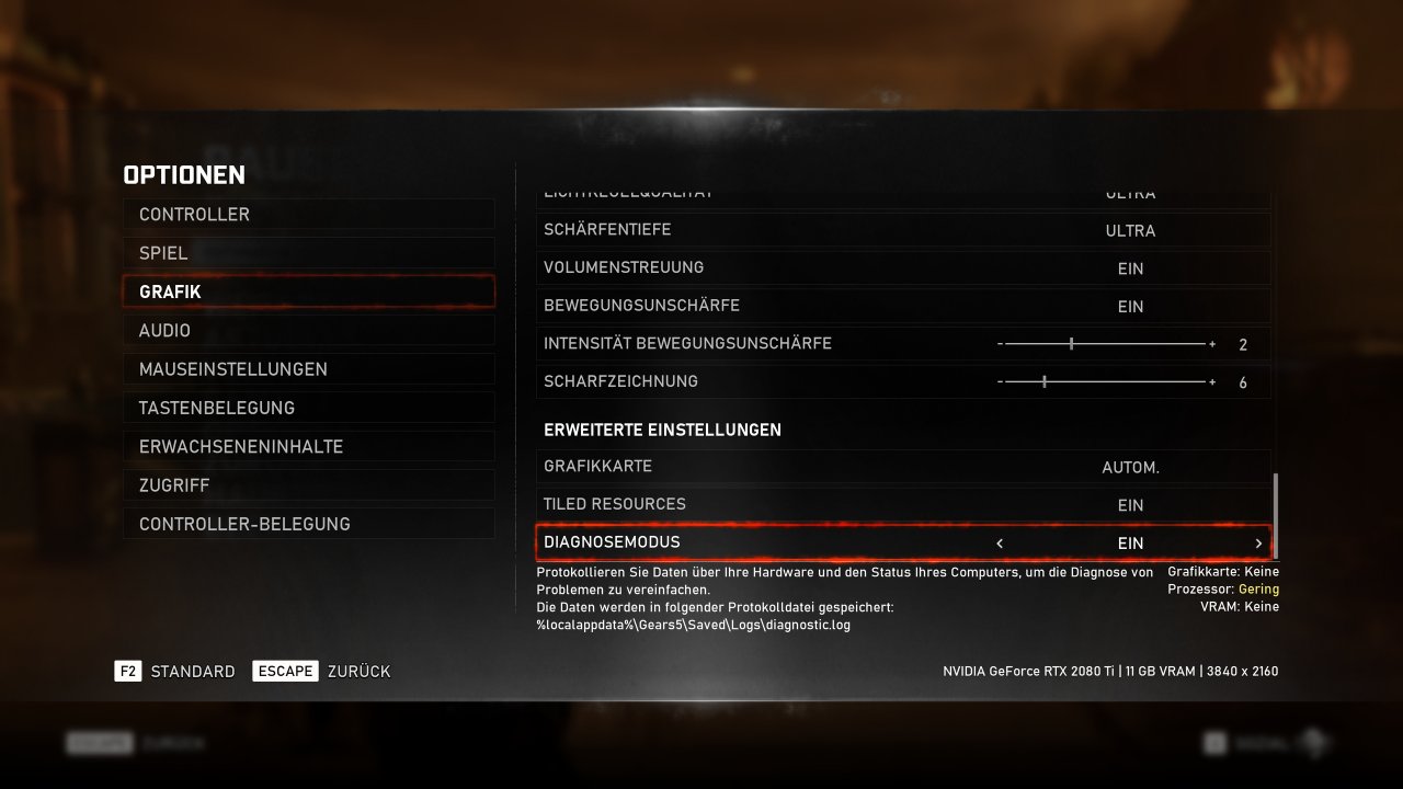 Gears 5 PC Grafikoptionen 6