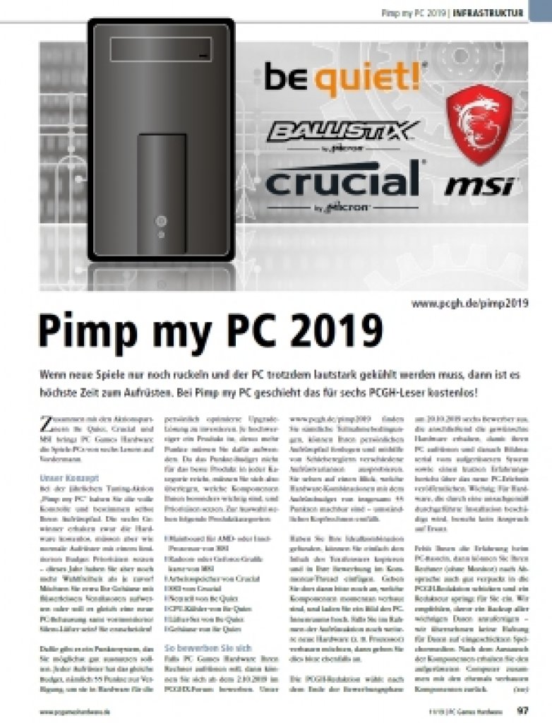 [25/09/2019] PCGH 11/2019 -&nbsp; Pimp my PC