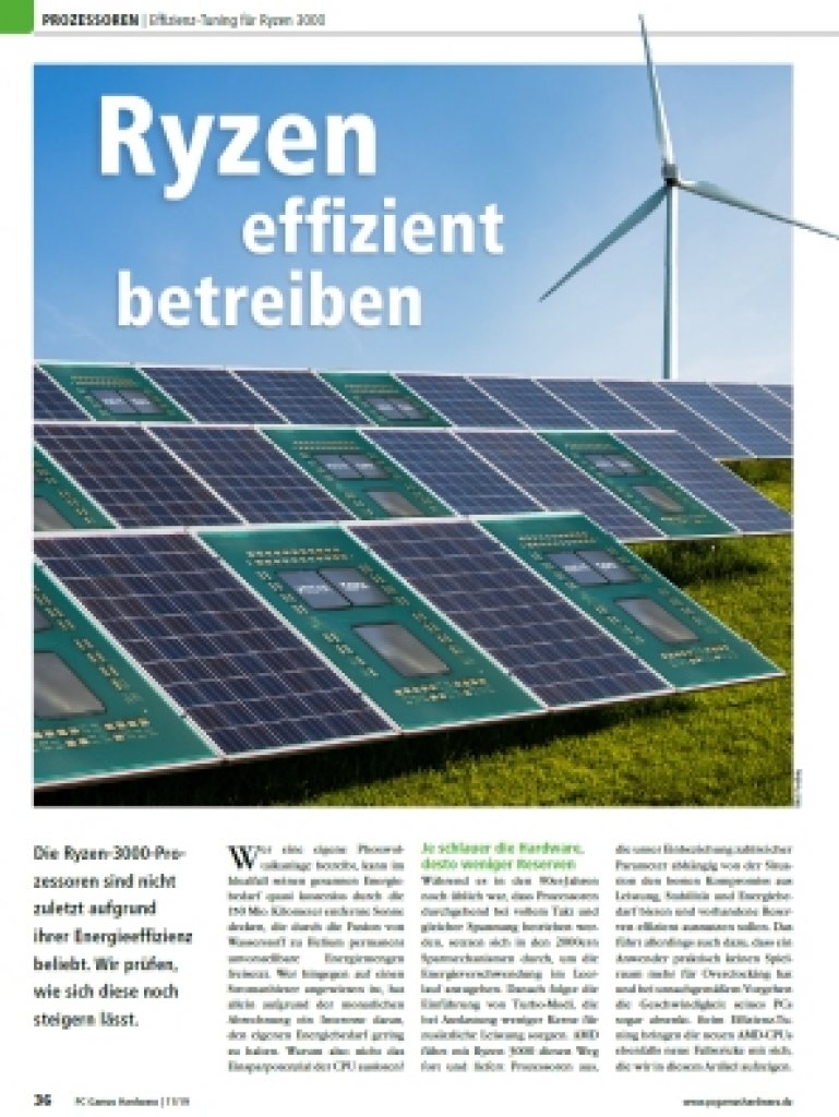[25/09/2019] PCGH 11/2019 -&nbsp; Ryzen effizient betreiben