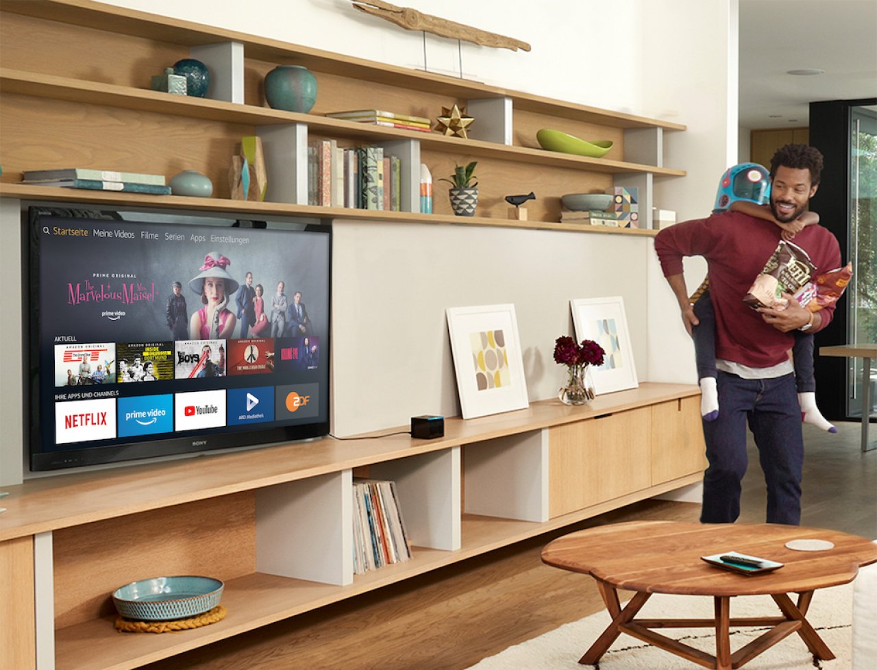 [24/10/2019] Homeseite eines Amazon Fire TV mit Apps von verschiedenen Anbietern