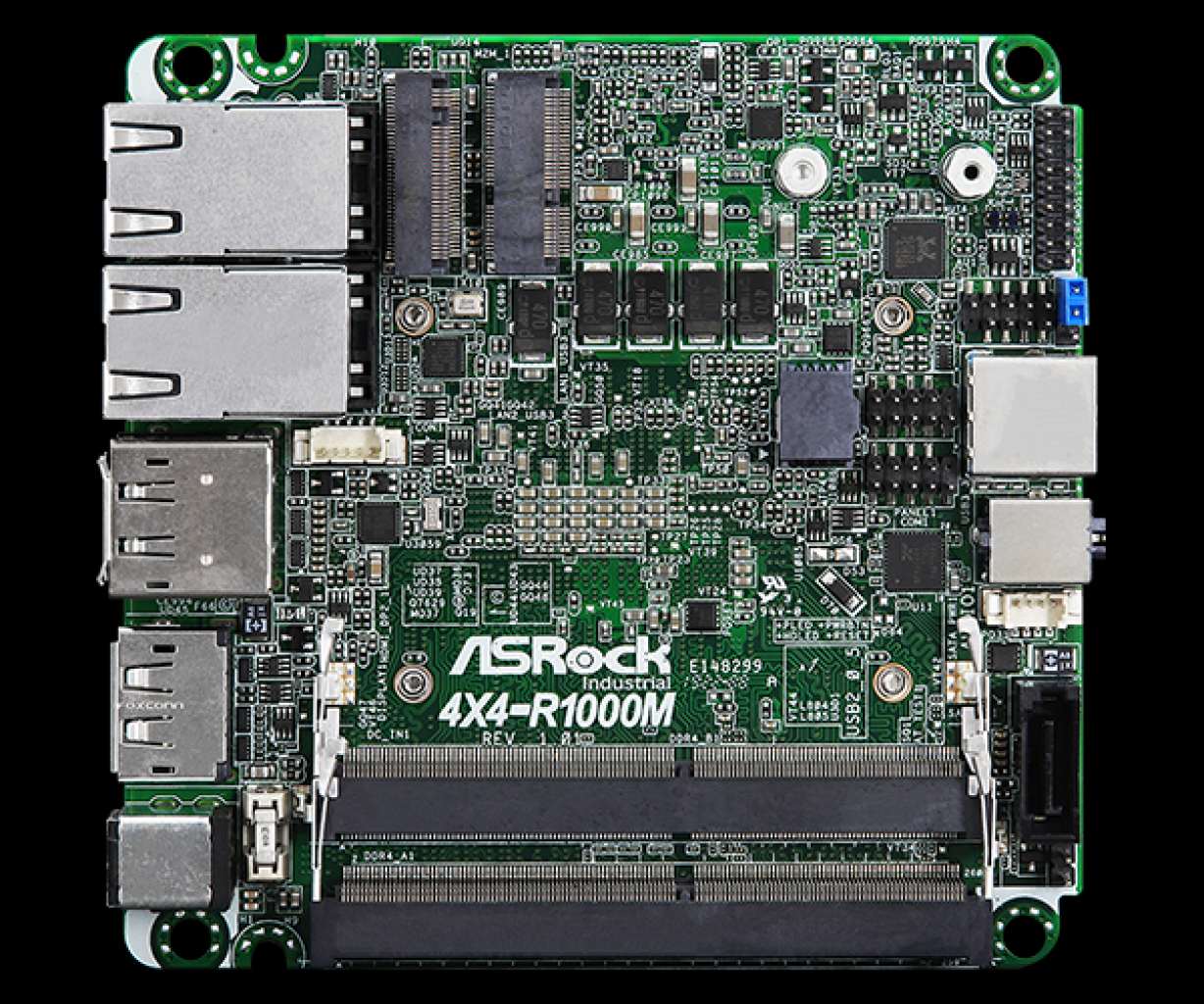 [05/10/2019] Das Asrock 4X4-R1000M ist ein kleines Mainboard für Industrie-Kunden. Verbaut ist die Ryzen APU R1606G (Embedded).