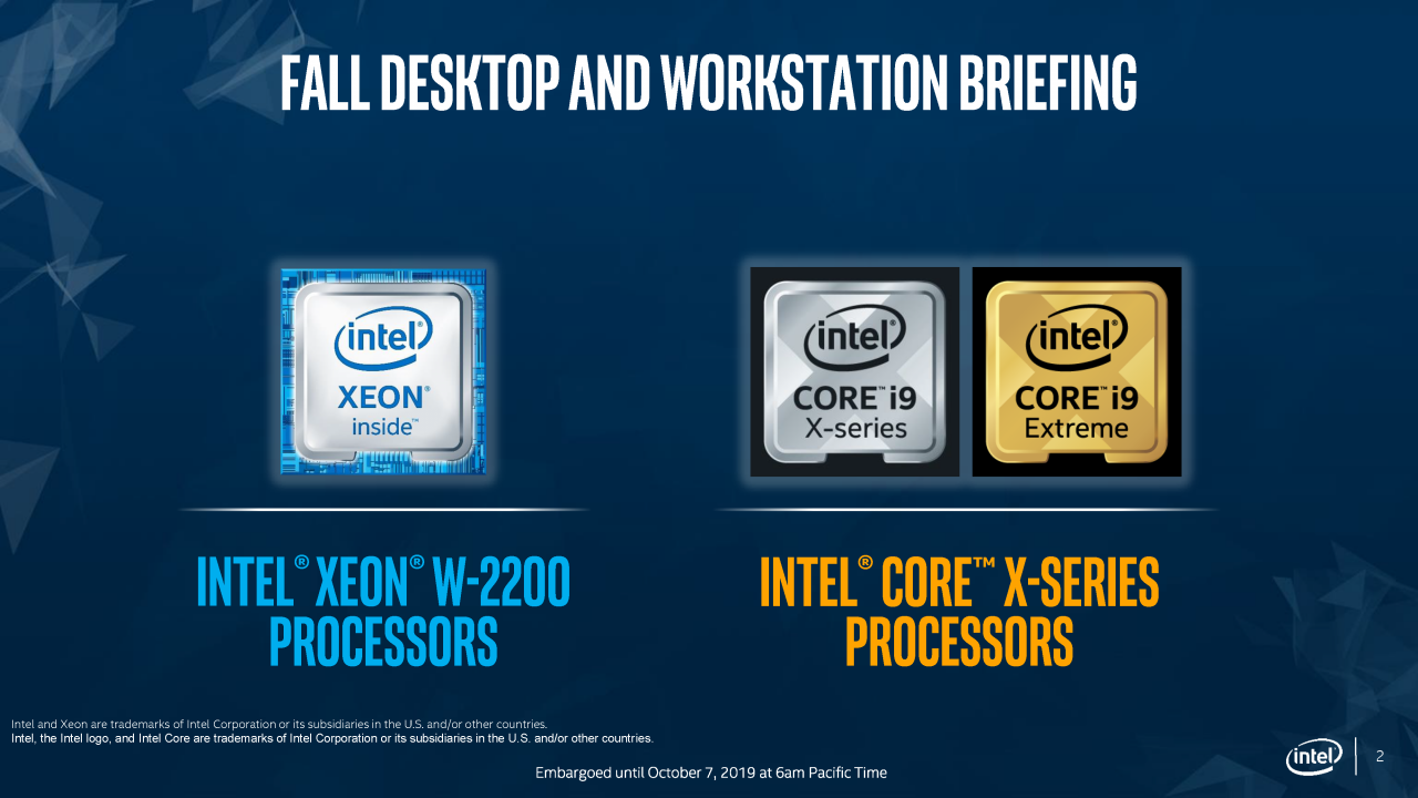 [07/10/2019] Intel: Präsentation zu Xeon W-2200 und Core-i9 X (2)