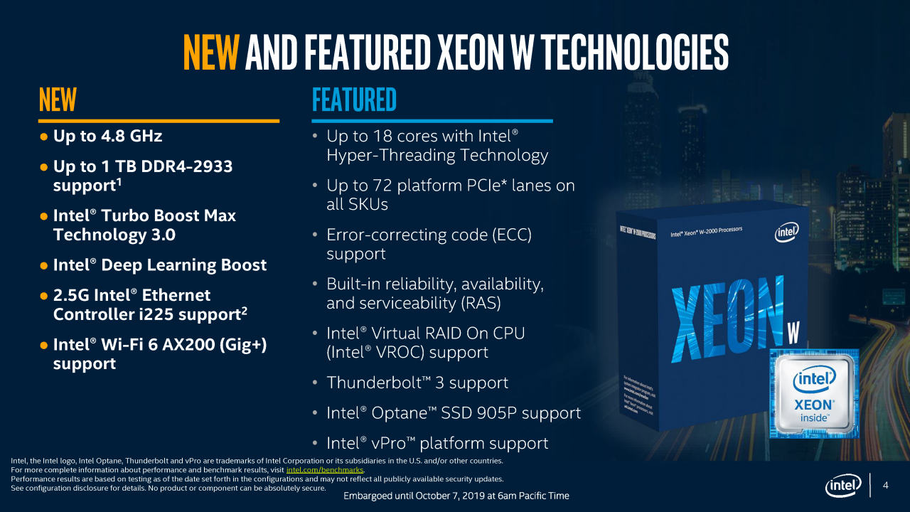 [07/10/2019] Intel: Präsentation zu Xeon W-2200 und Core-i9 X (4)