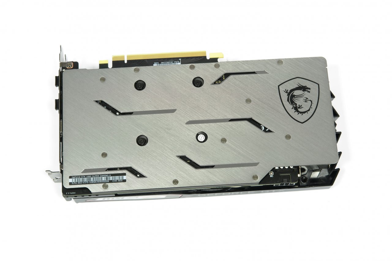 [29/10/2019] MSI Geforce GTX 1660 Super Gaming X; Rückseite mit Metall-Backplate