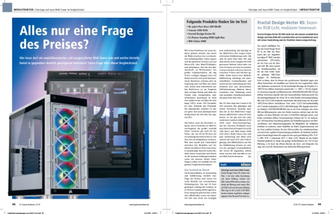 [29/10/2019] PCGH 12/2019 Ausgabe #230:&nbsp;Günstige und teure Midi-Tower im Test