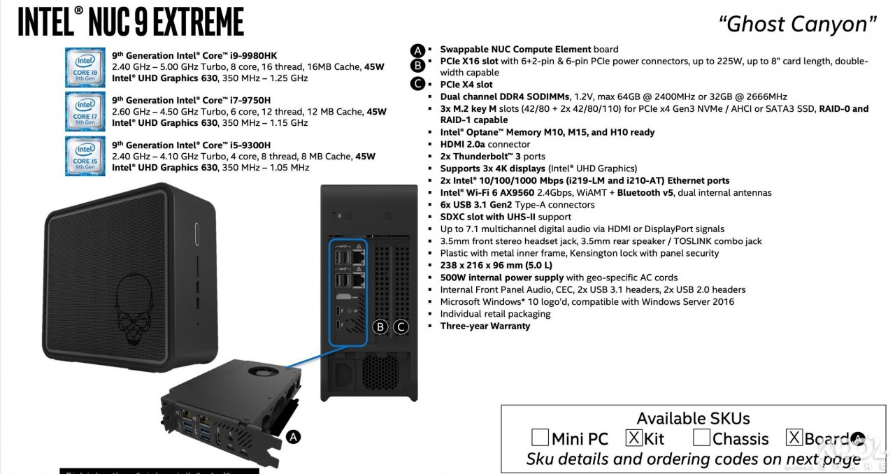 [21/10/2019] Intel NUC Compute Ghost Canyon