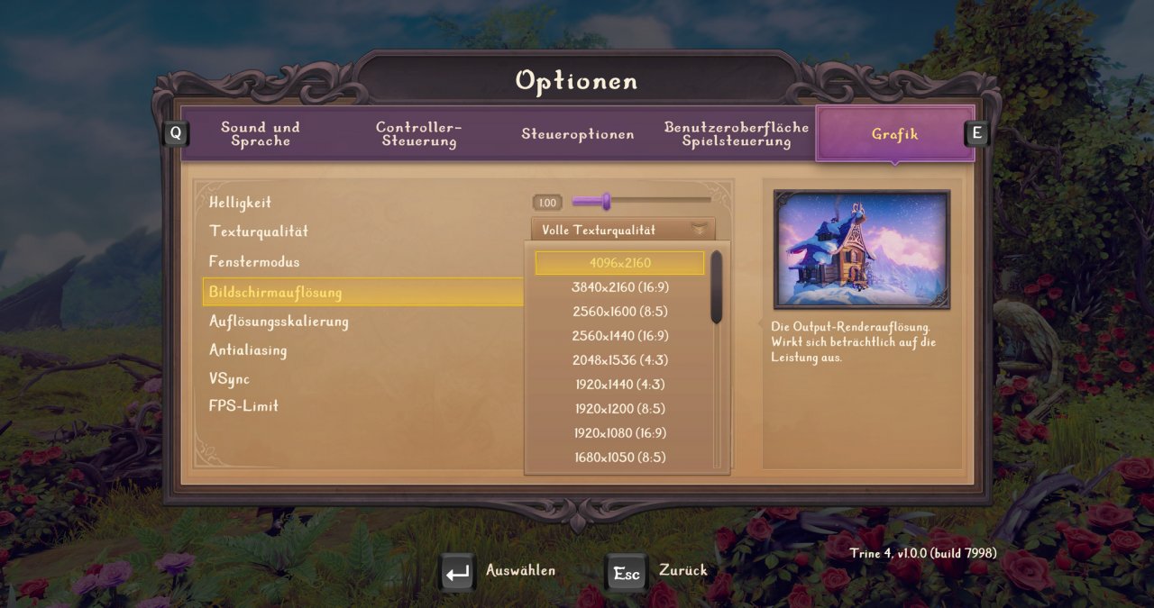 Trine 4 Grafikmenue 4