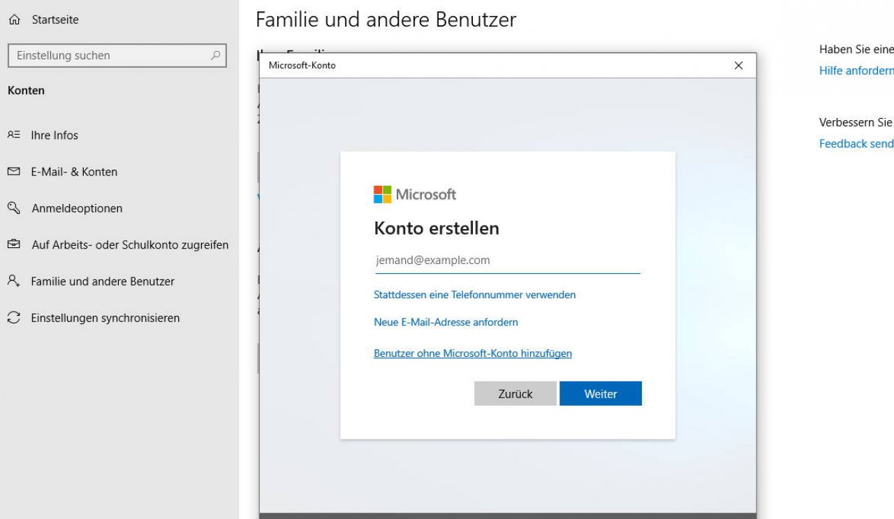 [08/10/2019] Windows 10: Bei Neuinstallation wohl nur noch mit Microsoft-Konto (1)