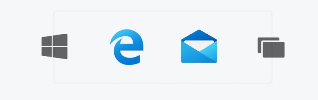 [28/10/2019] Windows10x Taskleiste. Links ist der 
