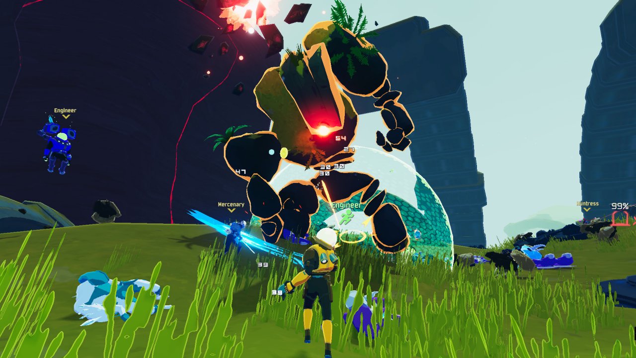 [10/10/2019] Risk of Rain 2: Erneut Early Access, erneut Rouge-like. Mit bis zu drei weiteren online Freunden muss man sich hier durch Horden von Monstern kämpfen, unzähligen Nippes freischalten und einen Weg finden, den Planeten zu verlassen. Looten und Leveln. (online: 4) &nbsp;