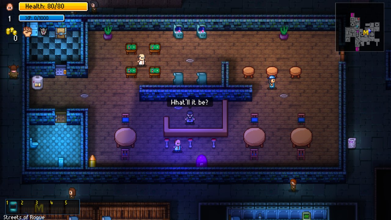 [10/10/2019] Streets of Rouge: Wie der Name erahnen lässt, handelt es sich hier um ein Rouge-like Spiel, welches Elemente aus dem RPG-Genre mitbringt. (online und lokal: 4) &nbsp;
