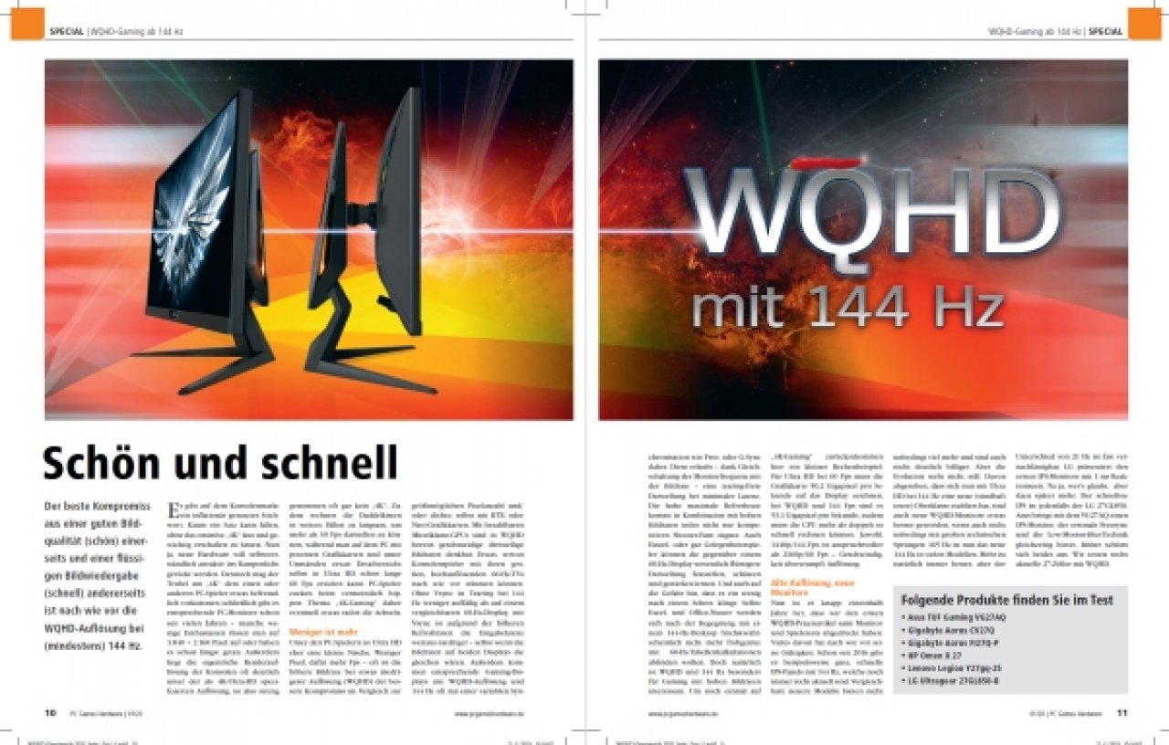 [28/11/2019] PCGH Ausgabe 01/2020 #231: WQHD-Gaming ab 144 Hz