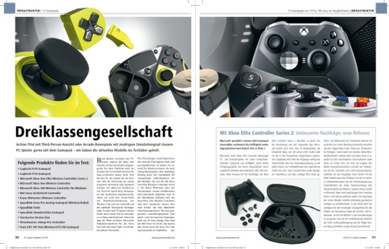 [28/11/2019] PCGH Ausgabe 01/2020 #231:&nbsp;13 Gamepads von 10 bis 180 Euro im Vergleichstest