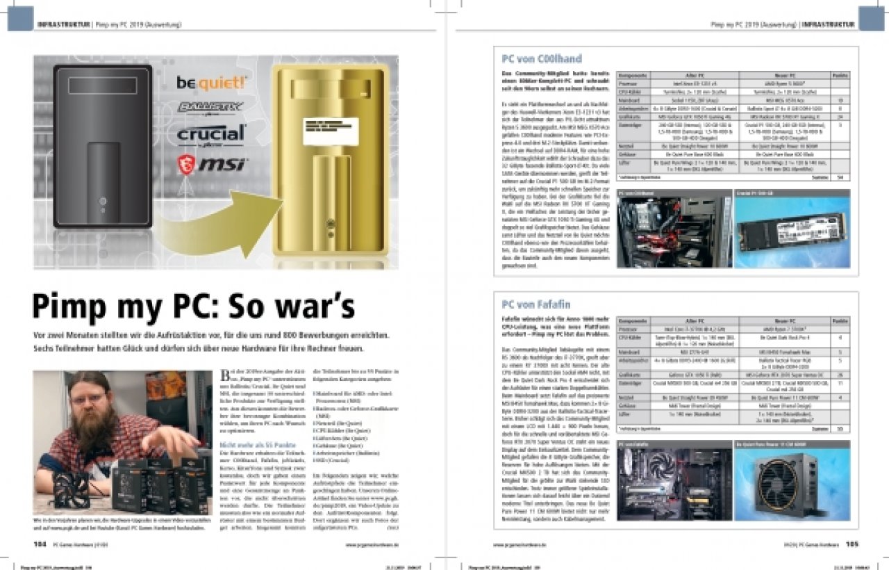[28/11/2019] PCGH Ausgabe 01/2020 #231:&nbsp;Pimp my PC 2019 (Auswertung)