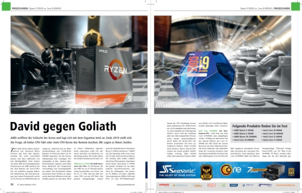 [28/11/2019] PCGH Ausgabe 01/2020 #231:&nbsp;Ryzen 9 3950X vs. Core i9-9900KS