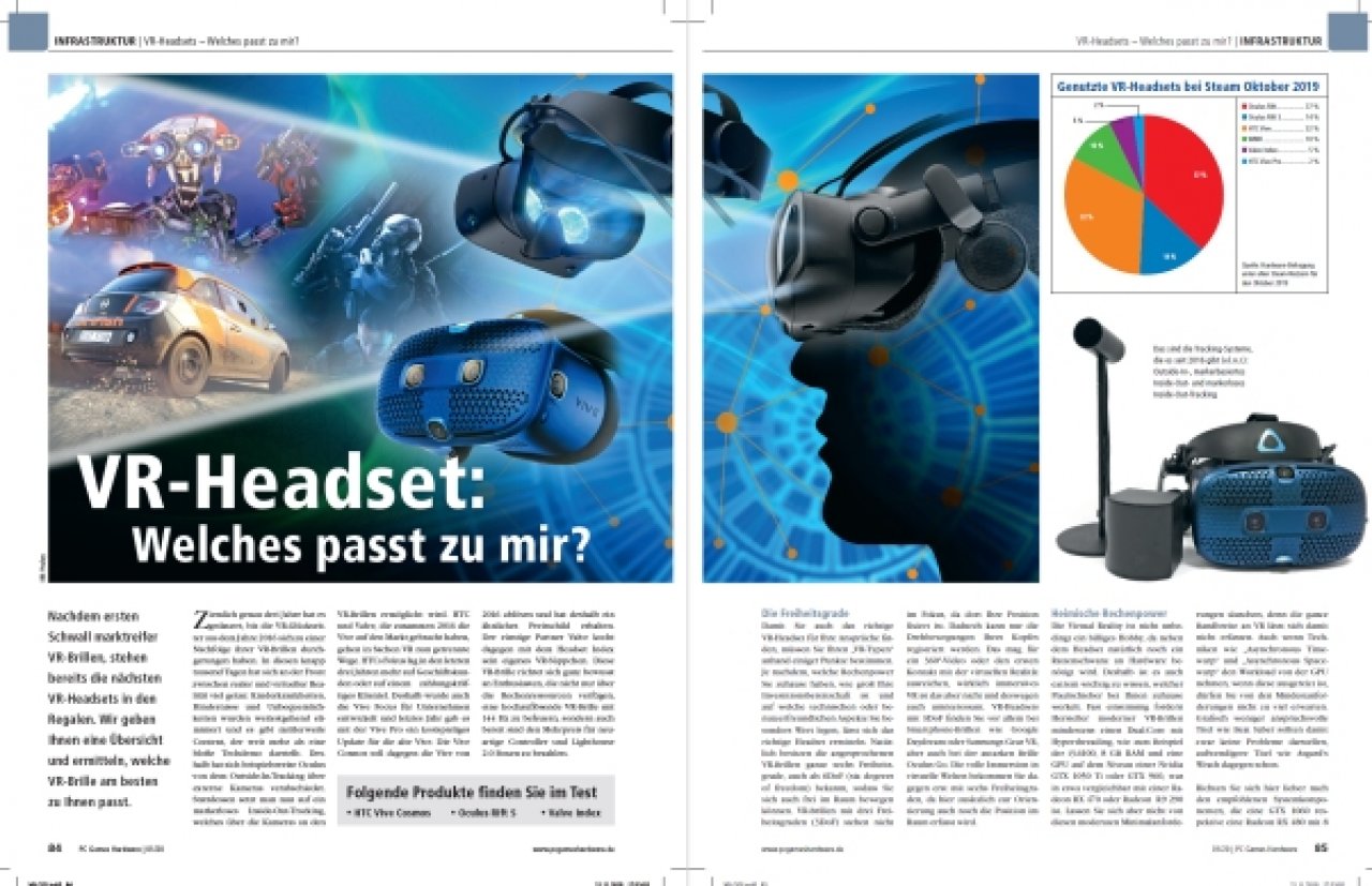 [28/11/2019] PCGH Ausgabe 01/2020 #231:&nbsp;VR-Headsets – Welches passt zu mir?