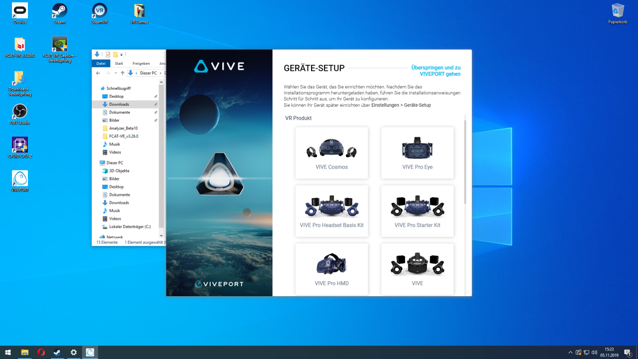 [12/11/2019] HTC Vive Cosmos im Test: Installation von Viveport