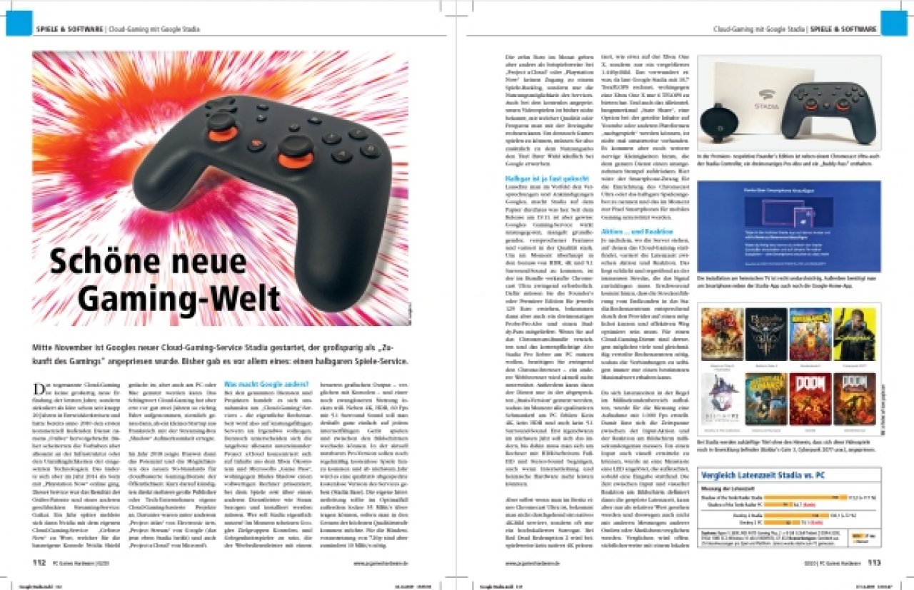 [18/12/2019] PCGH Ausgabe 232: Stadia im Test