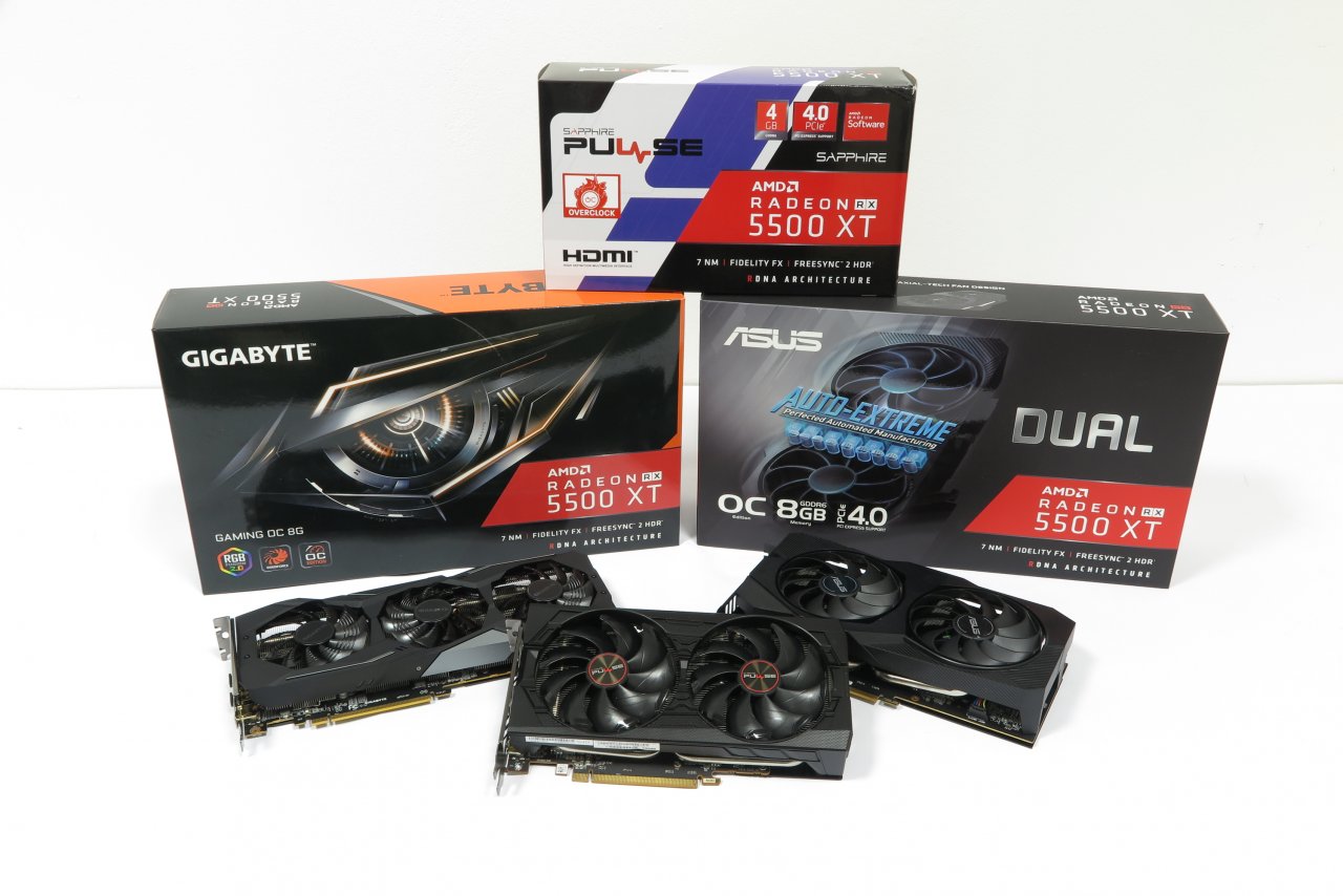 [11/12/2019] Radeon RX 5500 XT: Custom-Designs von Asus, Gigabyte und Sapphire im Benchmark