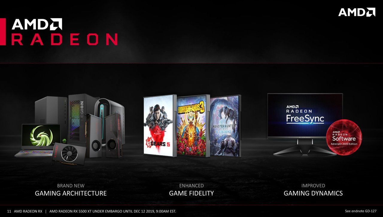 [12/12/2019] AMDAMD Radeon RX 5500 XT Navi 14 Full presentation 11
