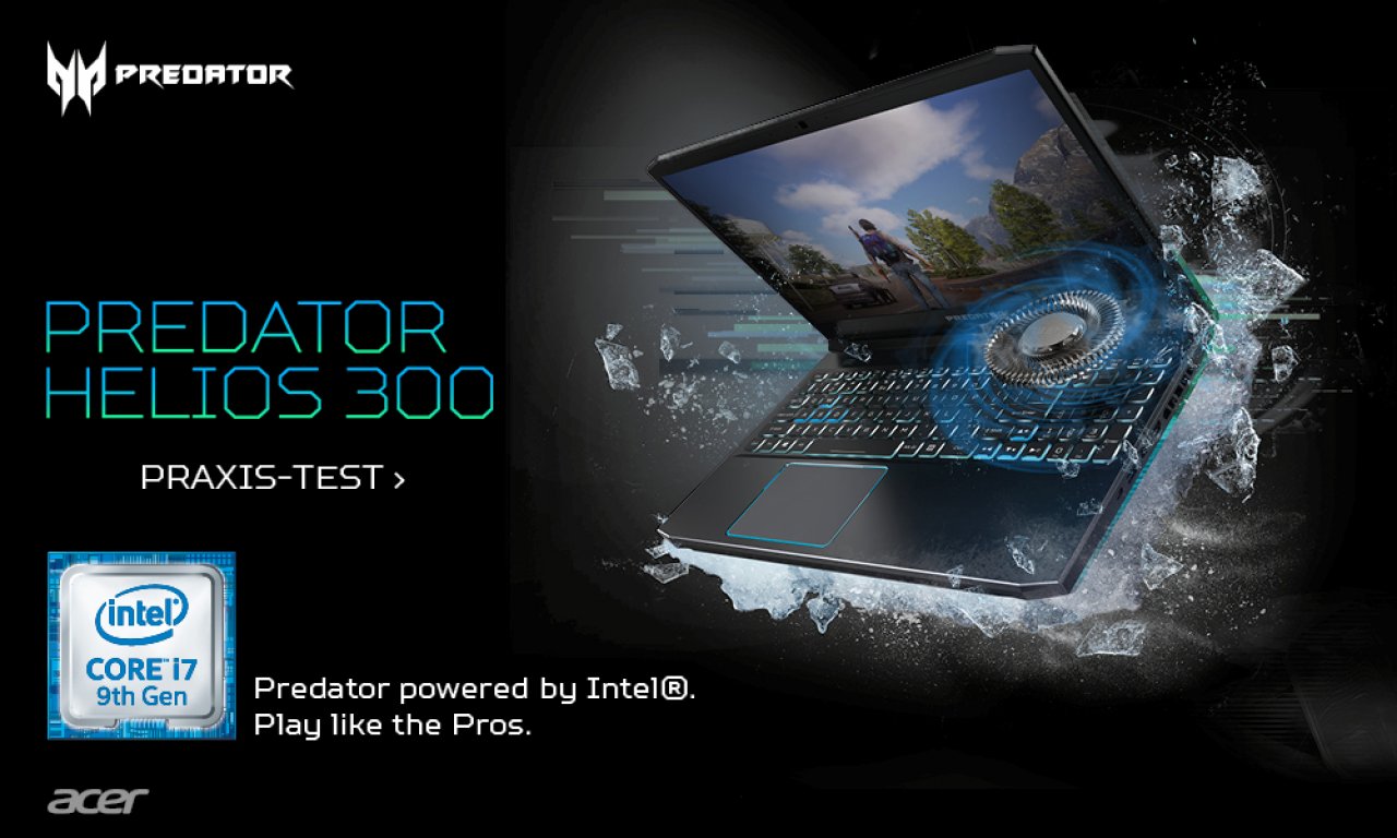 [17/12/2019] Predator Helios 300 mit Intel Core i7 Prozessor der 9. Generation