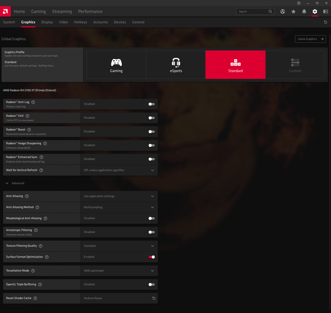 Radeon Software Adrenalin 2020: Graphics - Global