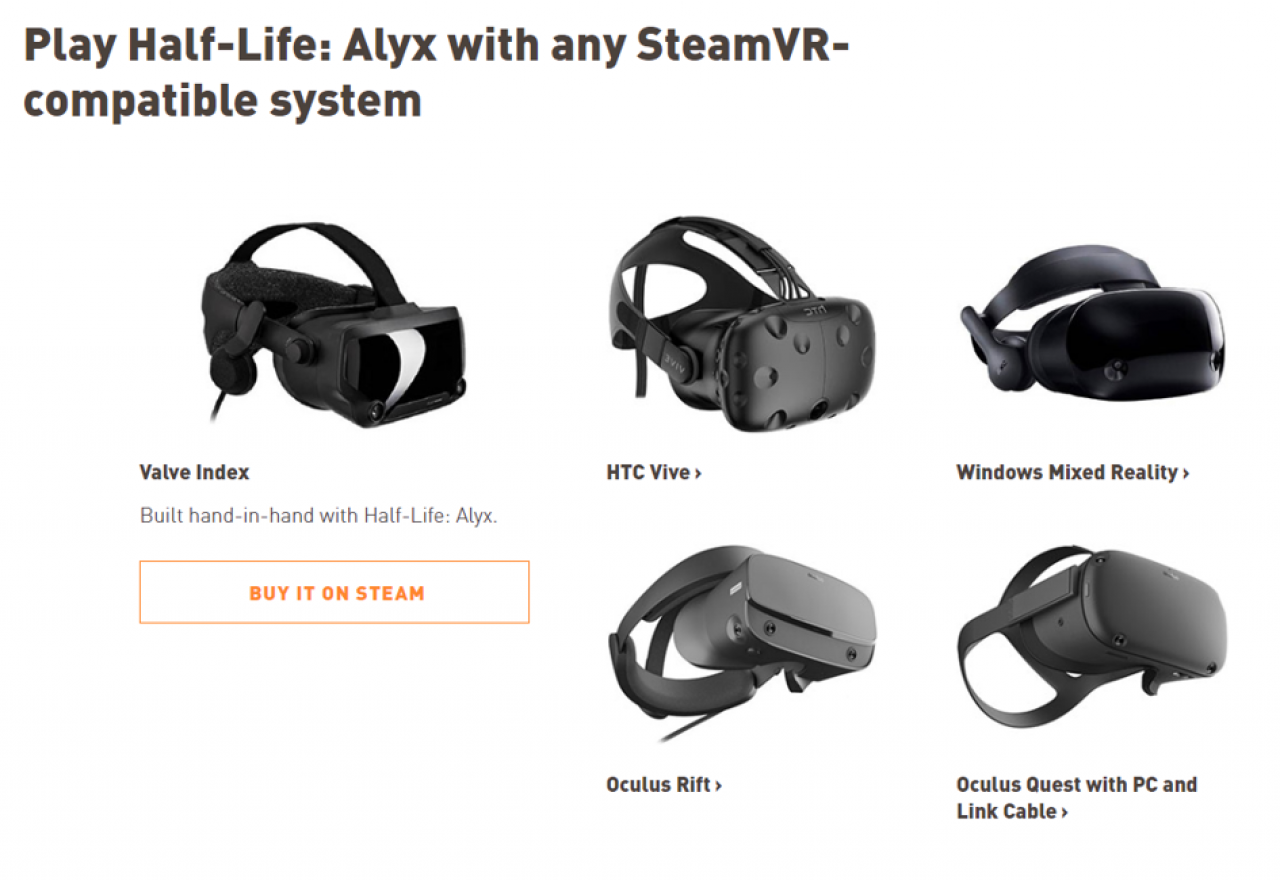 [26/01/2020] Half-Life: Alyx - Headsets