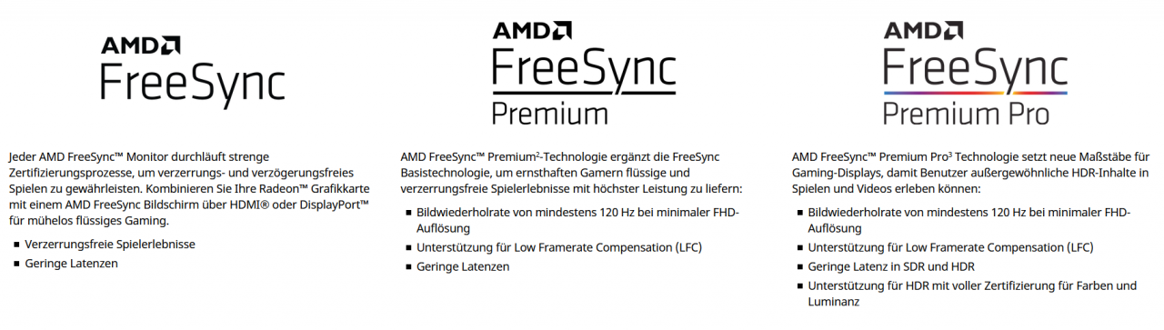 [07/01/2020] Typ-Klassen für AMD Freesync