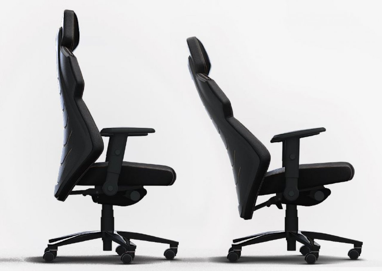 [19/02/2020] Backforce One: Synchronmechanik mit wählbarem Widerstand (Drehrad) sowie vier per Arretierung (Drehrad) feststellbaren Neigungsstufen.