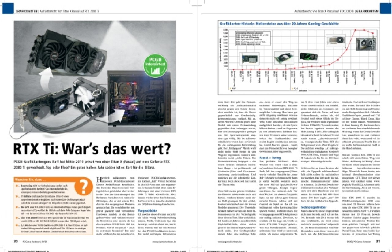 [26/02/2020] PCGH Ausgabe 234 -&nbsp; Raffs Lovestory mit einer 2080 Ti