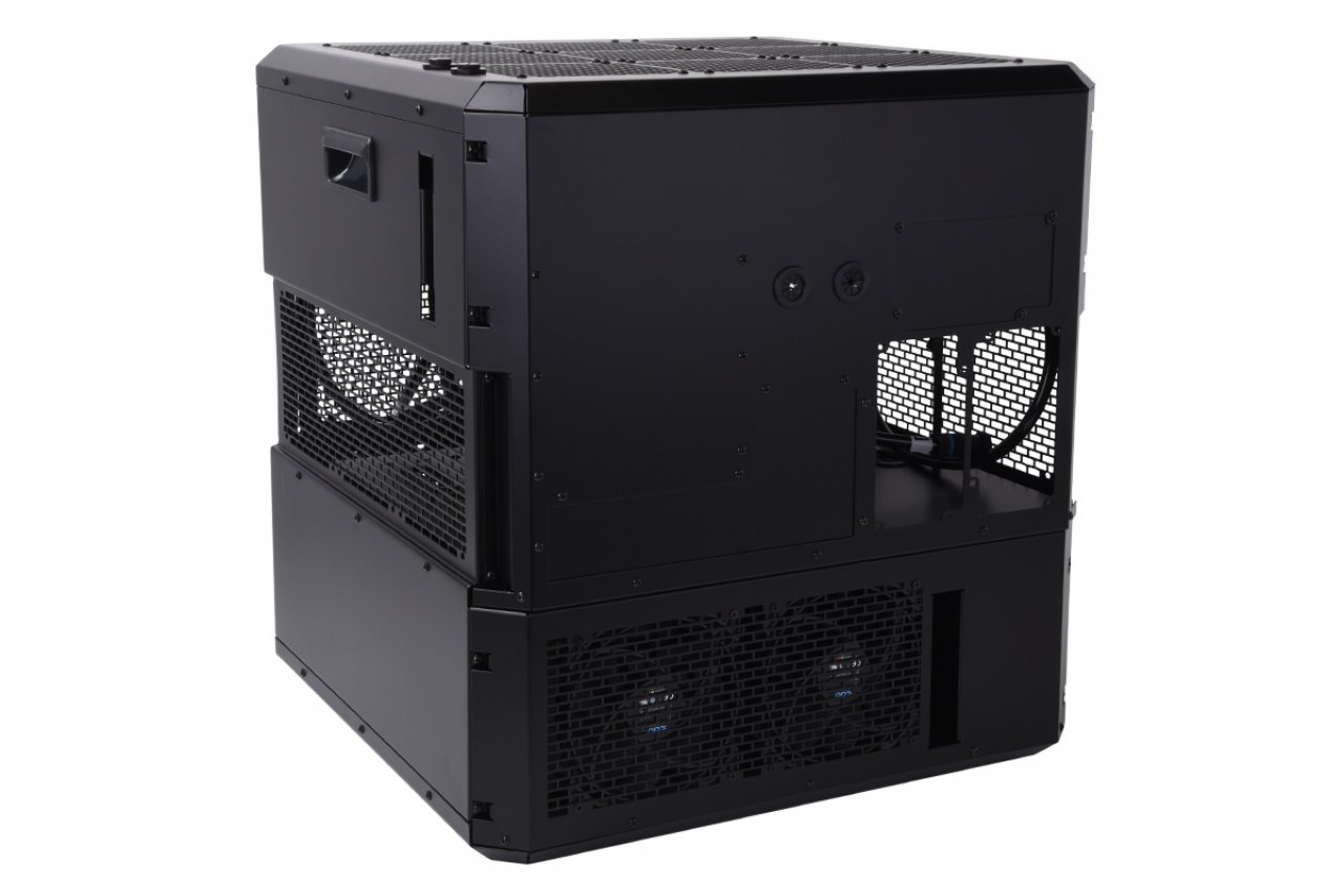 [26/03/2020] Alphacool Mining Cube 300: Wakü-Case für Krypto-Rechner mit bis zu neun Grafikkarten (1)