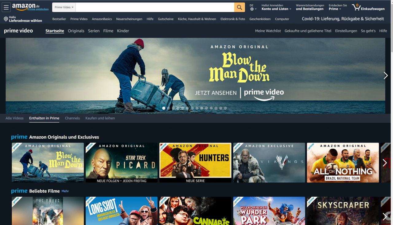 [26/03/2020] Amazon Prime Video Startseite