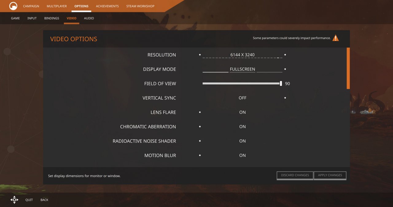 Black Mesa 1.0 Final Video Options