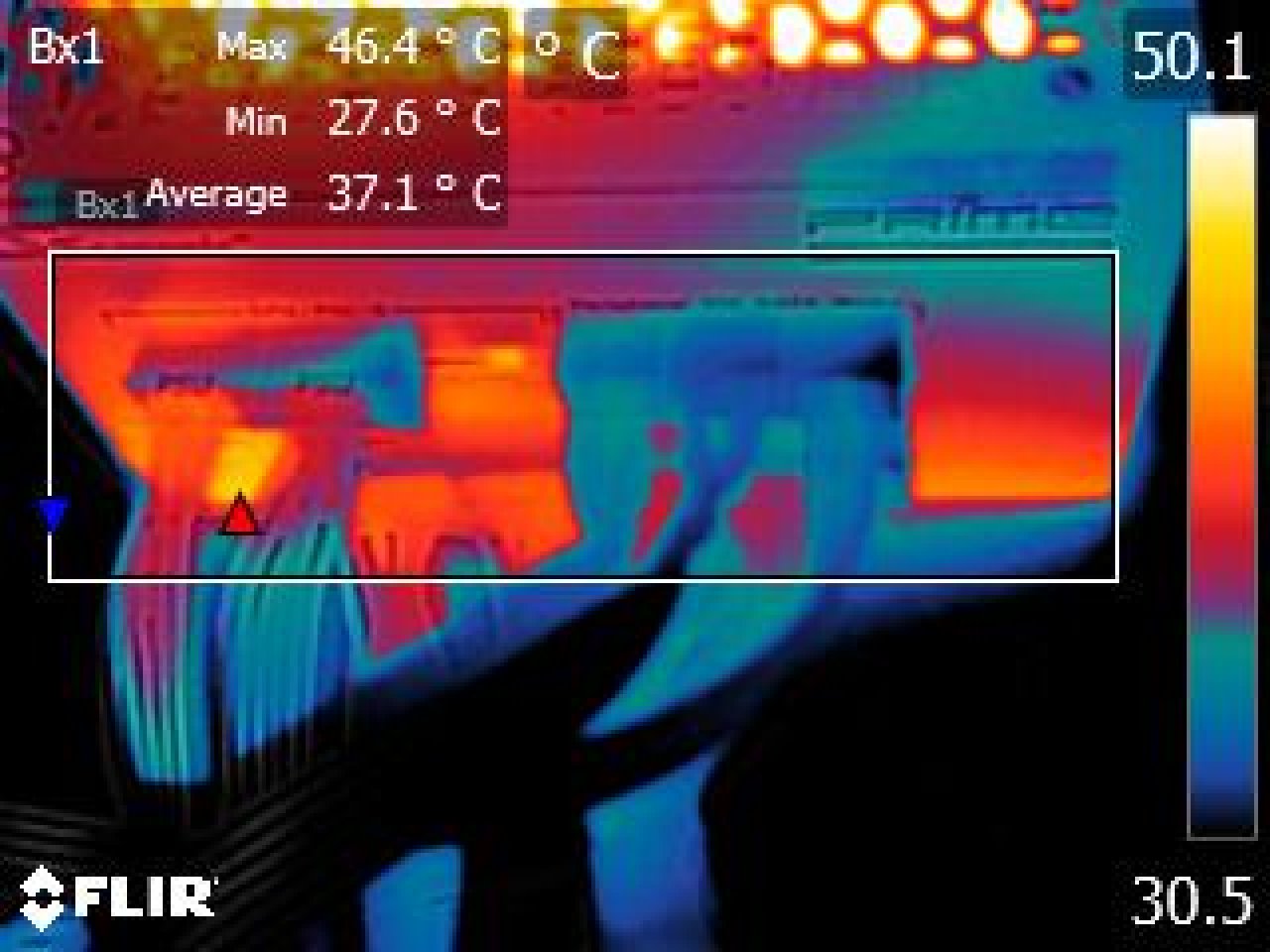 [30/03/2020] Seasonic PX-500 im Test: Temperatur Steckerplatte